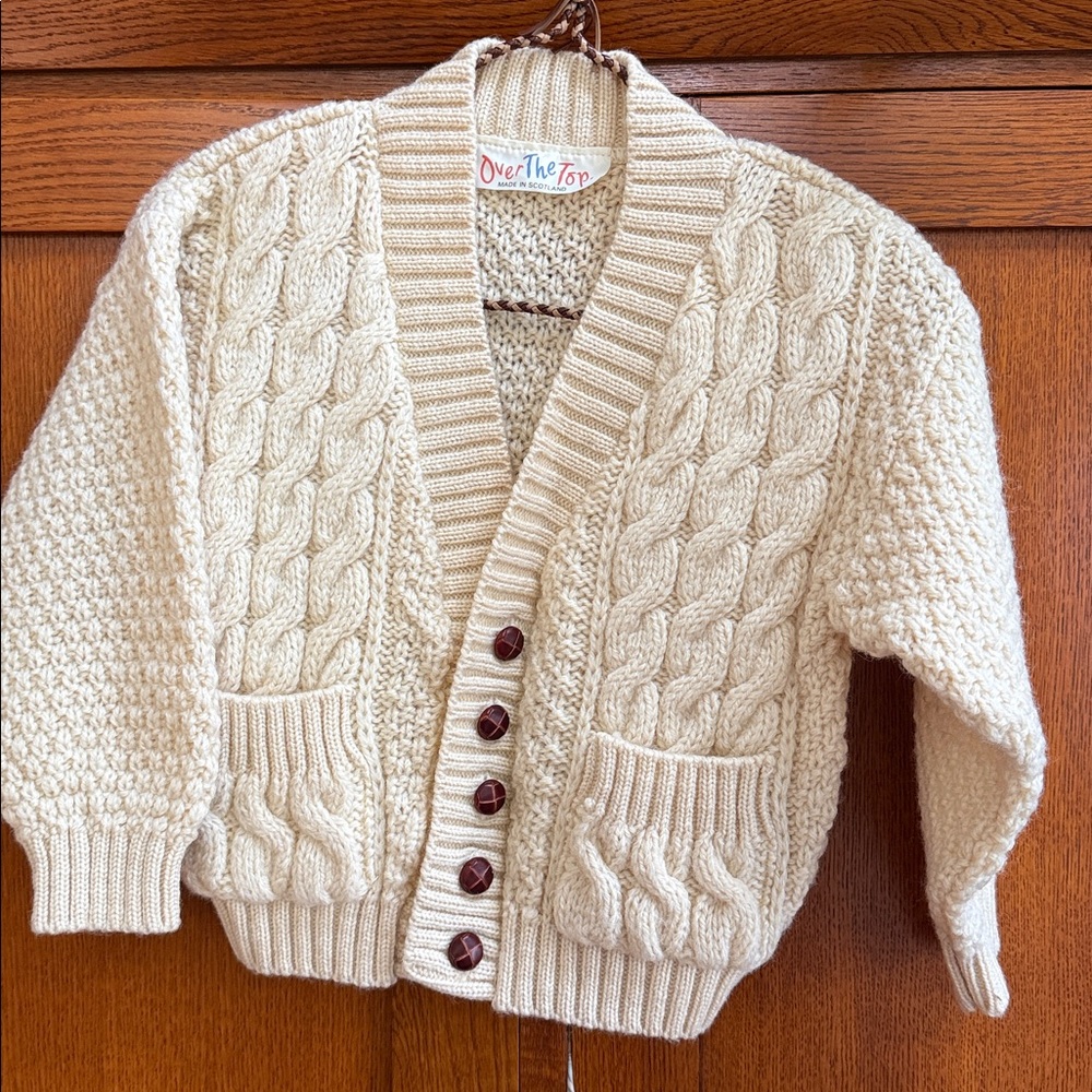 Kids Cream Cable Knit Cardigan 2-3 T ✨